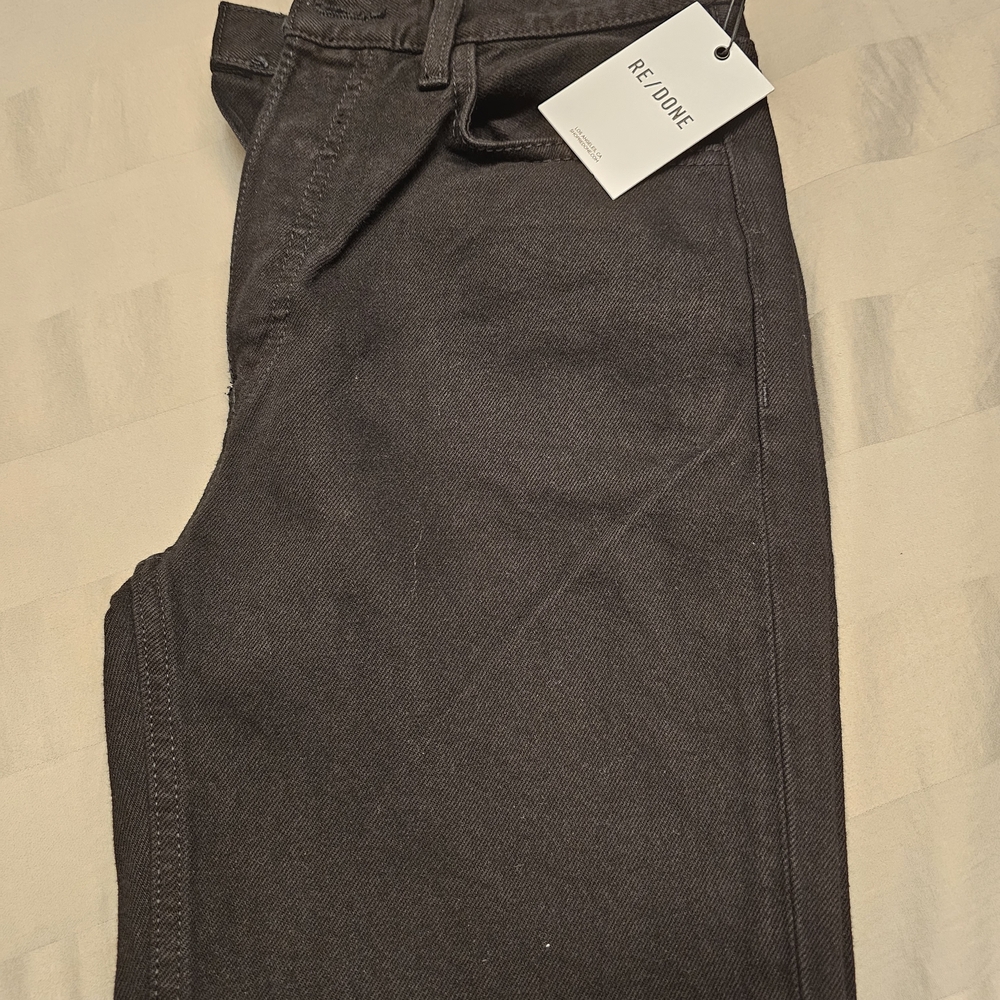 RE/DONE SZ 28 WOMEN'S BLACK JEAN, STRAIGHT LEG, MID RISE